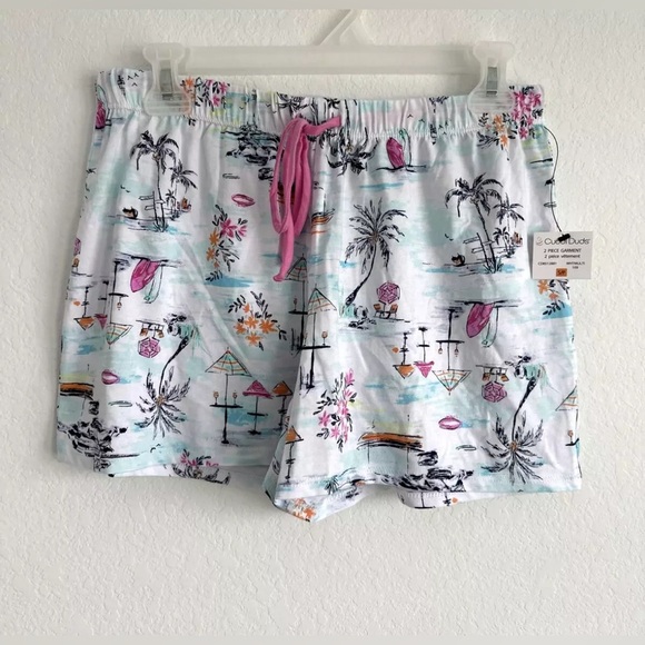 Cuddl Duds Short Sleeve Top & Boxer Shorts Pajama Set Size S - Picture 4 of 6